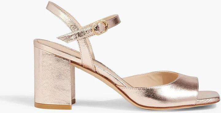 Tia 75 metallic textured-leather sandals