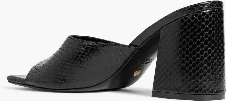 Tia 85 lizard-effect leather sandals - Image 3