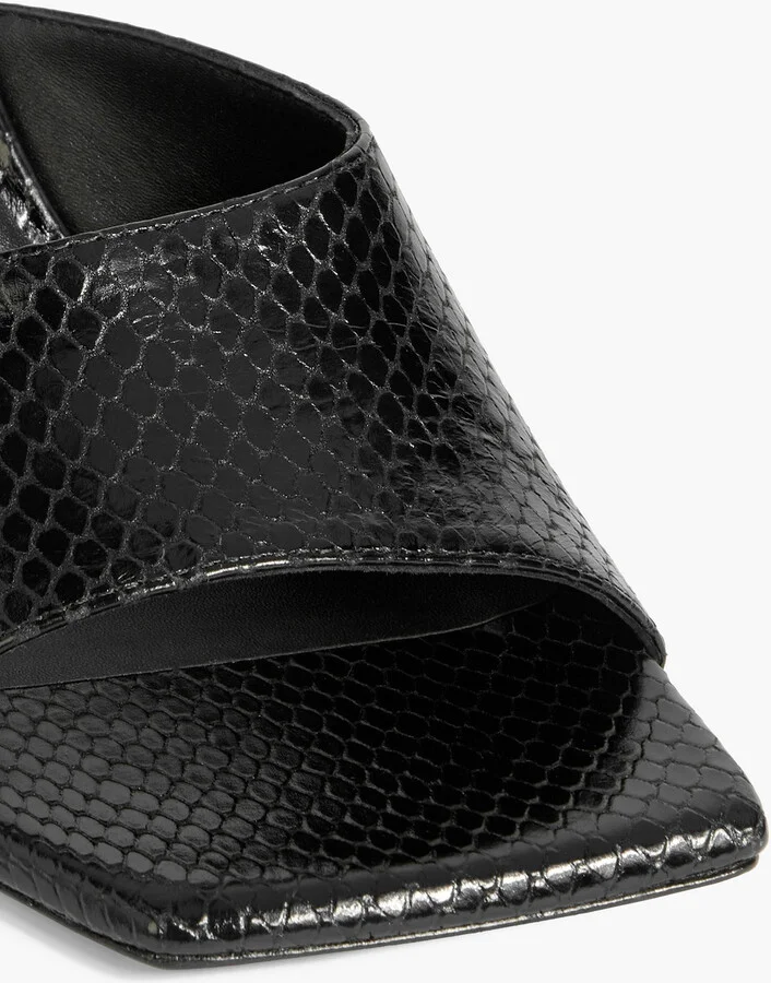 Tia 85 lizard-effect leather sandals - Image 4