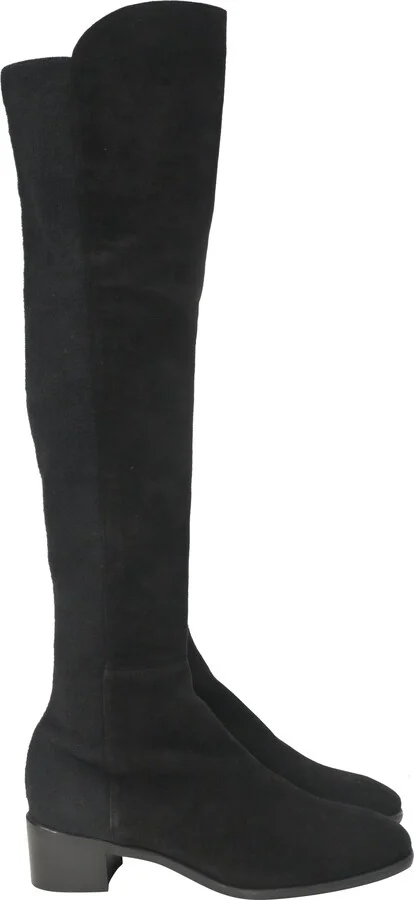 Tia Over-The-Knee Boots in Black Suede