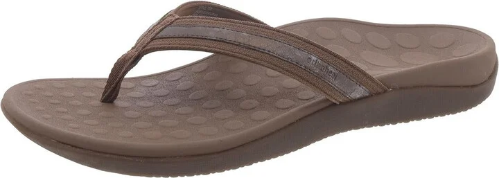 Tide Womens Faux Leather Metallic Thong Sandals