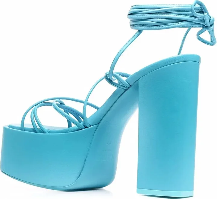 Tie-Detail Open-Toe Platform Sandals - Image 3