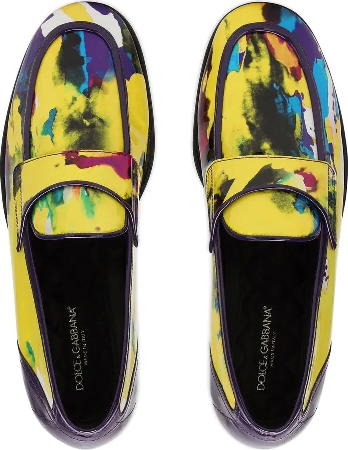 Tie-Dye Paint-Print Loafers - Image 4