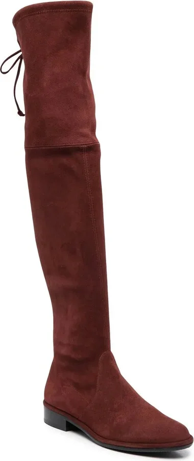 Tie-Fastened Knee-Length Boots - Image 2