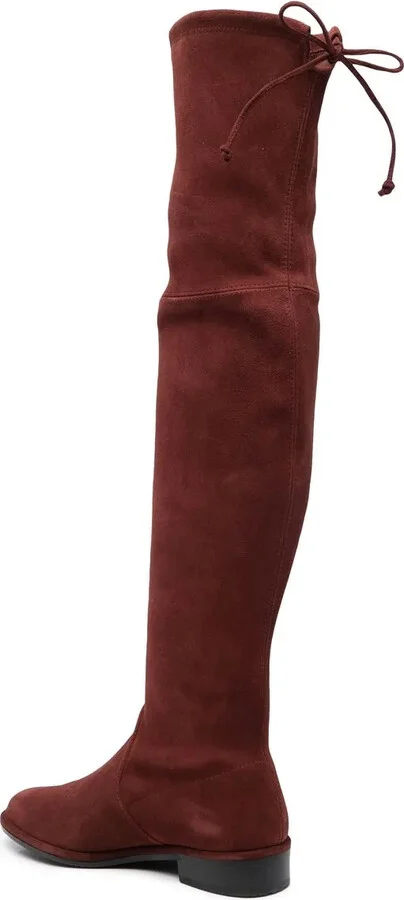 Tie-Fastened Knee-Length Boots - Image 3