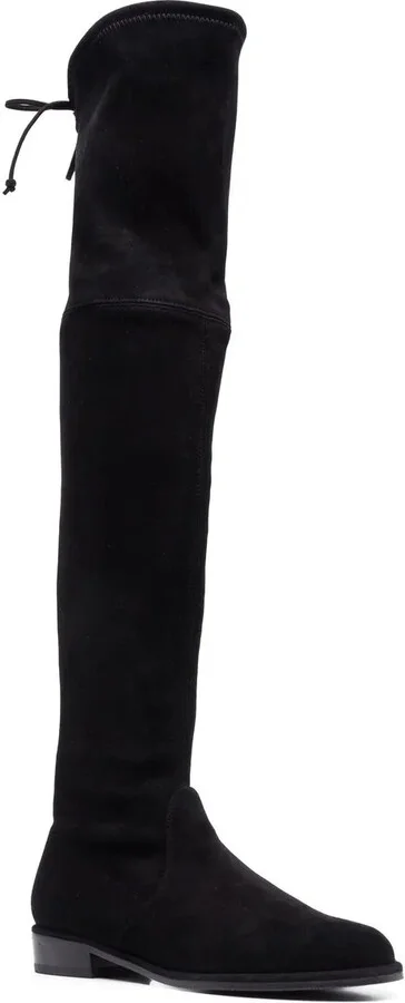 Tie-Fastened Thigh High Boots - Image 2