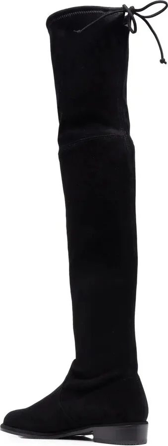 Tie-Fastened Thigh High Boots - Image 3