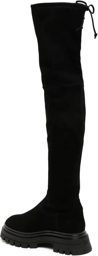 Tie-Fastened Thigh High Boots - Image 3