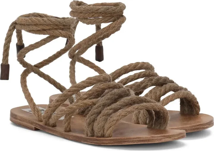 Tie-Fastening Rope Sandals - Image 2