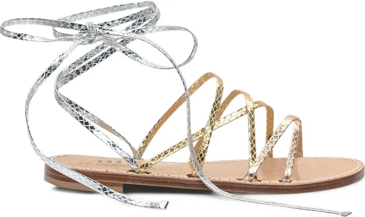 Tie-Fastening Sandals