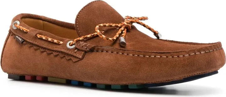 Tie-Fastening Suede Mocassins - Image 2