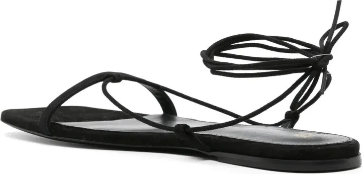 Tie-Fastening Suede Sandals - Image 3