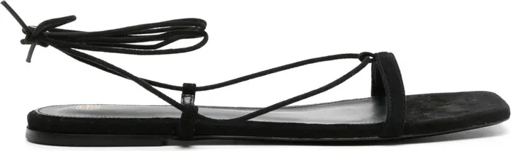 Tie-Fastening Suede Sandals