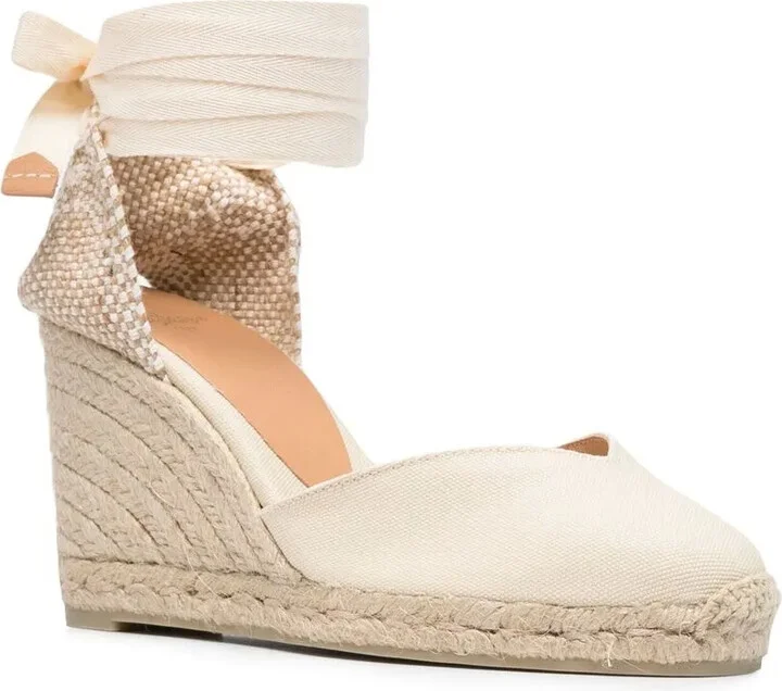 Tie-Fastening Wedge Sandals - Image 2