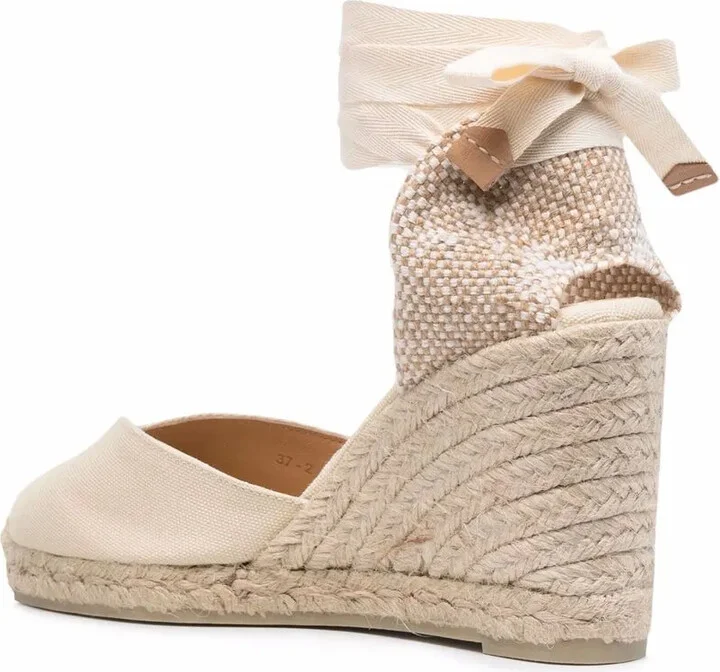 Tie-Fastening Wedge Sandals - Image 3