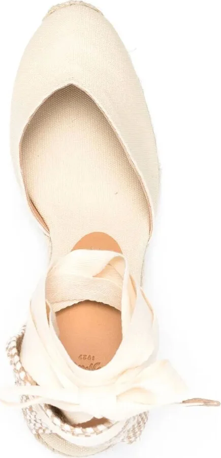 Tie-Fastening Wedge Sandals - Image 4
