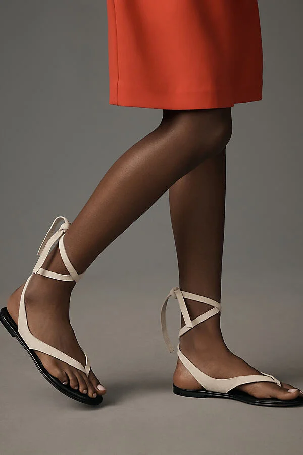 Tie-Up Thong Sandals - Image 4