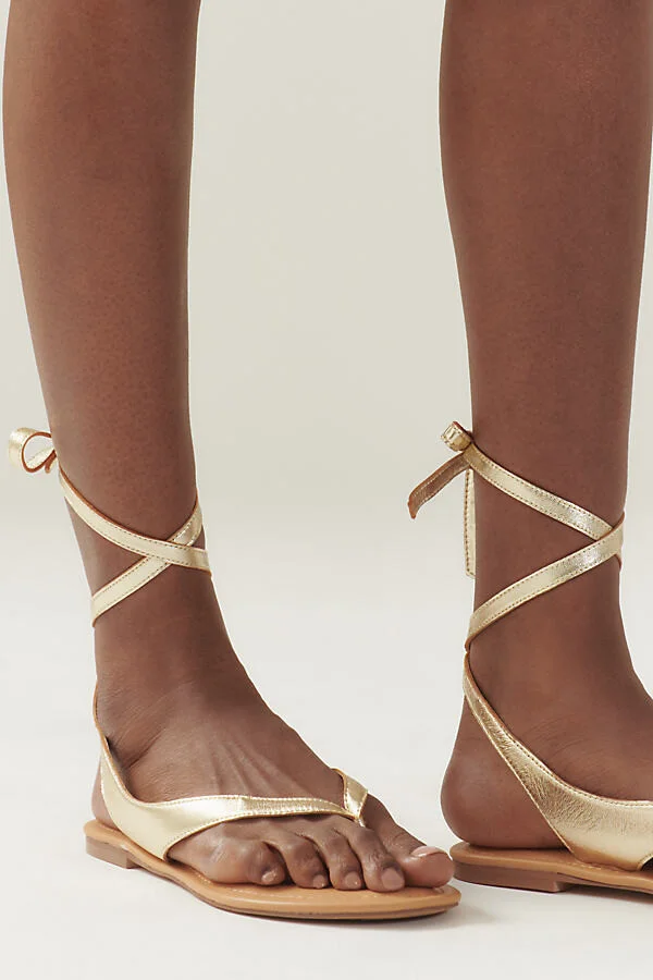 Tie-Up Thong Sandals - Image 2