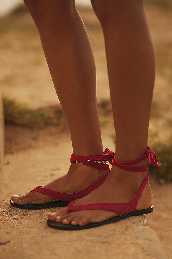 Tie-Up Thong Sandals
