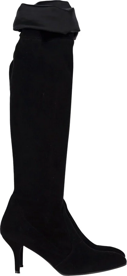 Tieland Over-The-Knee Boots in Black Suede