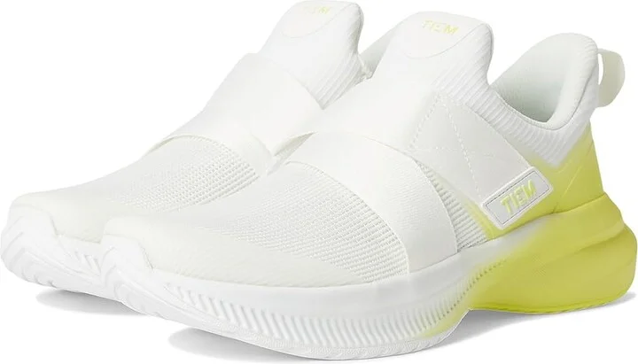 TIEM Lynx Cycling Shoes Women's Shoes White/Bold Citron : 10.5 M, Synthetic/Textile