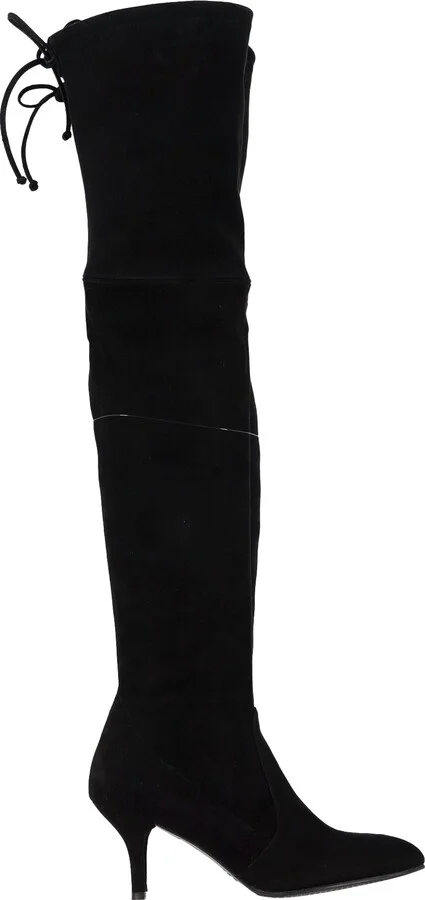 Tiemodel Knee-High Boots in Black Suede