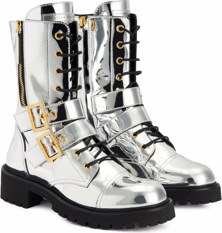 Tifa metallic calf-length boots - Image 2