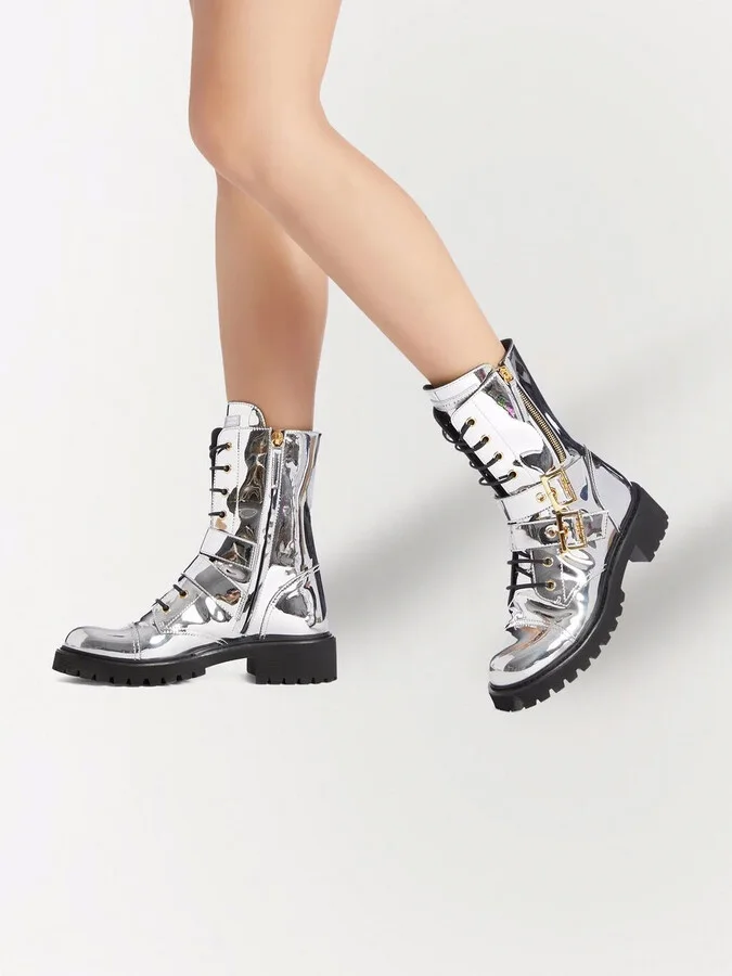 Tifa metallic calf-length boots - Image 4