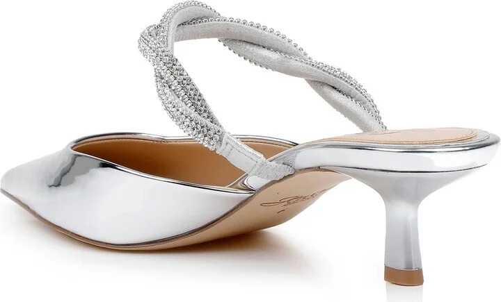 Tiffani Pointed Toe Kitten Heel Mule - Image 2