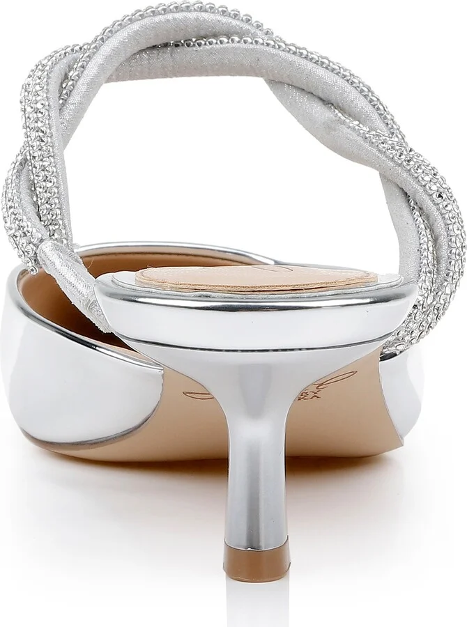 Tiffani Pointed Toe Kitten Heel Mule - Image 7