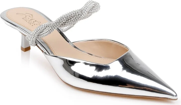 Tiffani Pointed Toe Kitten Heel Mule