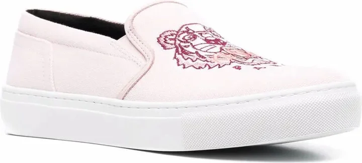 Tiger-embroidered slip-on sneakers - Image 2