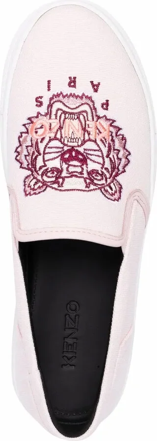 Tiger-embroidered slip-on sneakers - Image 4