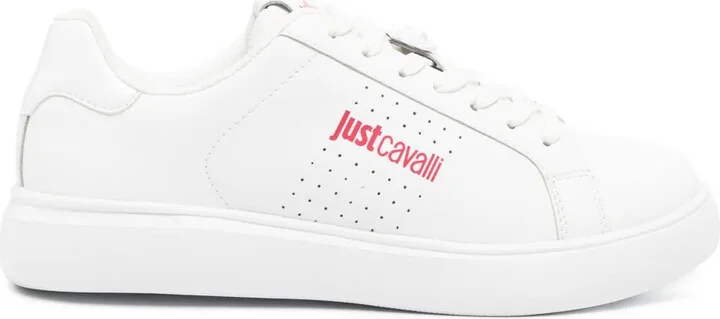 Tiger Head-logo leather sneakers