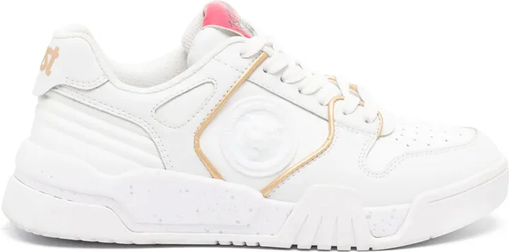 Tiger Head-motif leather sneakers
