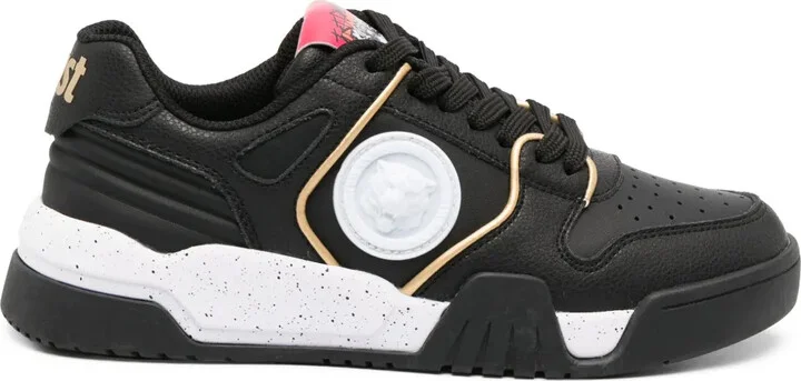 Tiger Head-motif leather sneakers