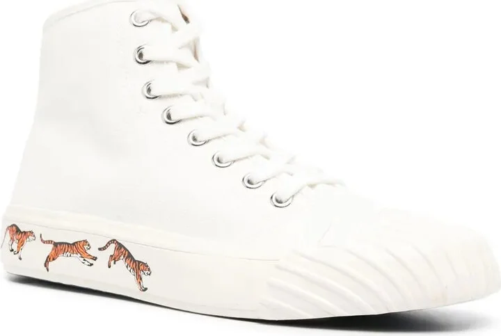 Tiger-Print Lace-Up Sneakers - Image 2