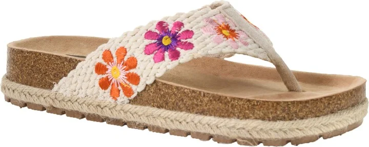 Tigerlily Embroidered Platform Flip Flop
