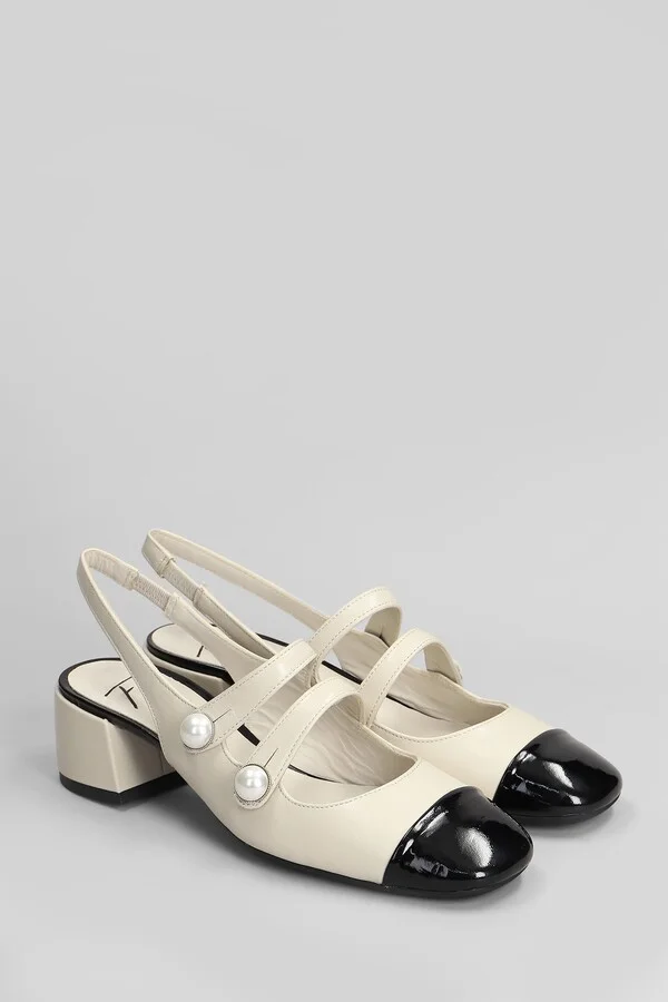 Tiglio Pumps In Beige Leather - Image 2