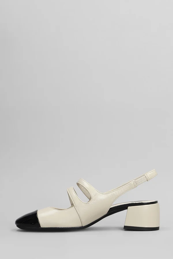 Tiglio Pumps In Beige Leather - Image 3