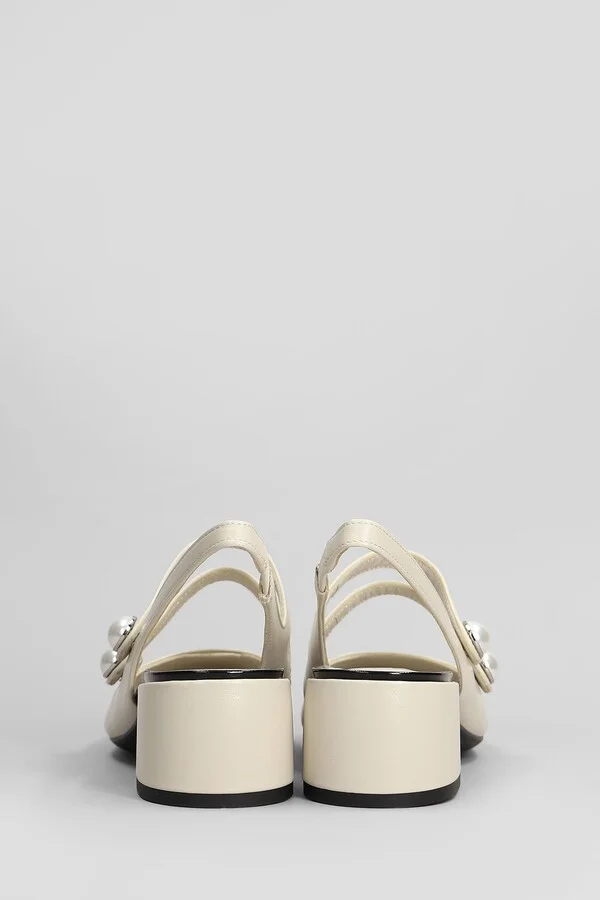 Tiglio Pumps In Beige Leather - Image 4