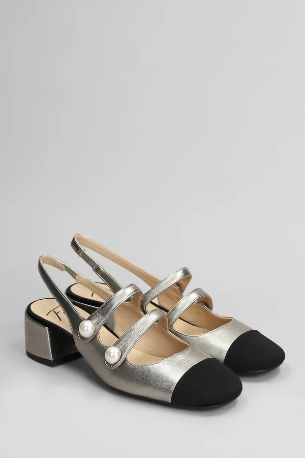 Tiglio Pumps In Gunmetal Leather - Image 2