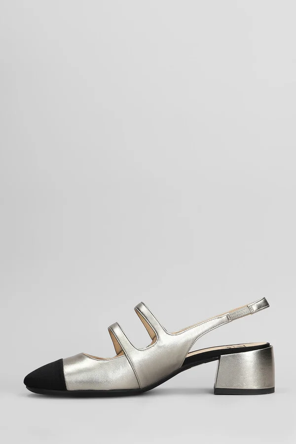 Tiglio Pumps In Gunmetal Leather - Image 3
