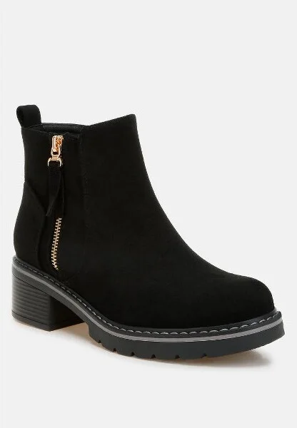 Tigris Microfiber Zipper Boots Women - Image 2