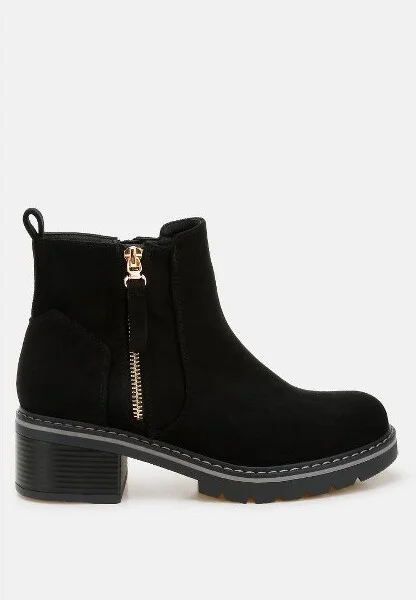 Tigris Microfiber Zipper Boots Women