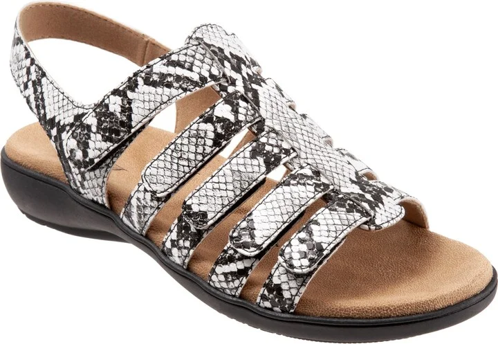 BLACK/ WHITE FAUX LEATHER