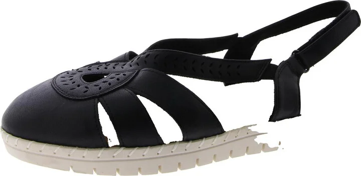 Tilda Womens Faux Leather Closed Toe Slingback Sandals