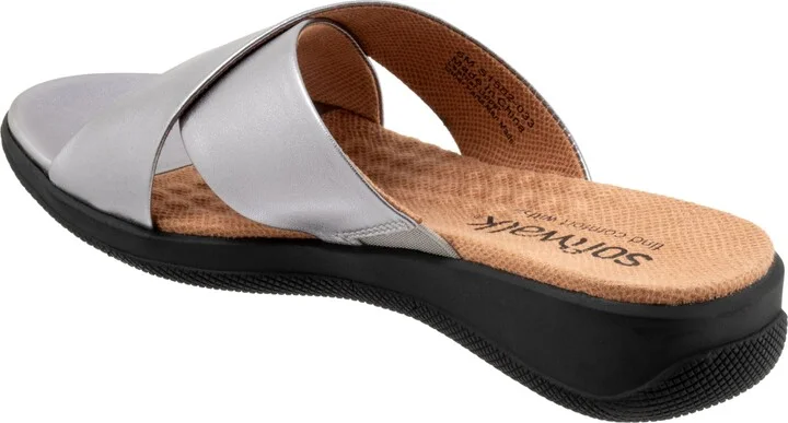 'Tillman' Leather Cross Strap Slide Sandal - Image 2