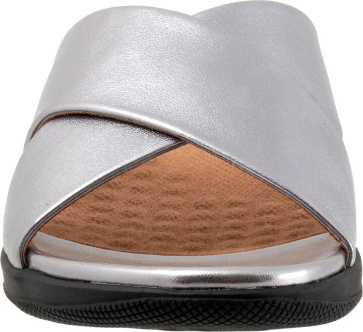 'Tillman' Leather Cross Strap Slide Sandal - Image 4