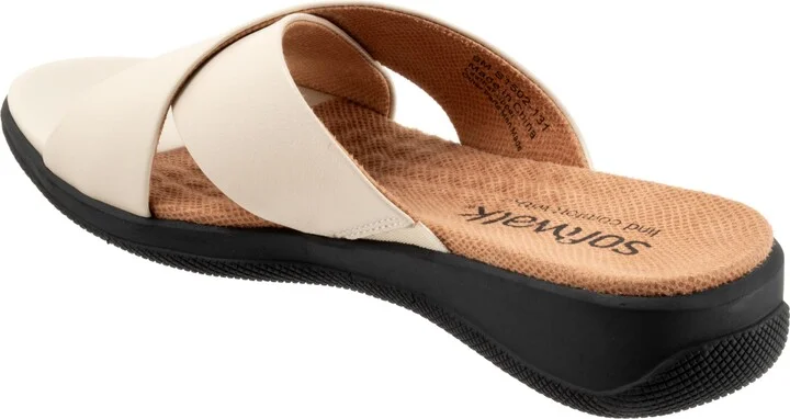 'Tillman' Leather Cross Strap Slide Sandal - Image 11